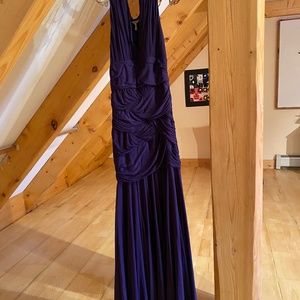 Long sleeveless halston evening gown